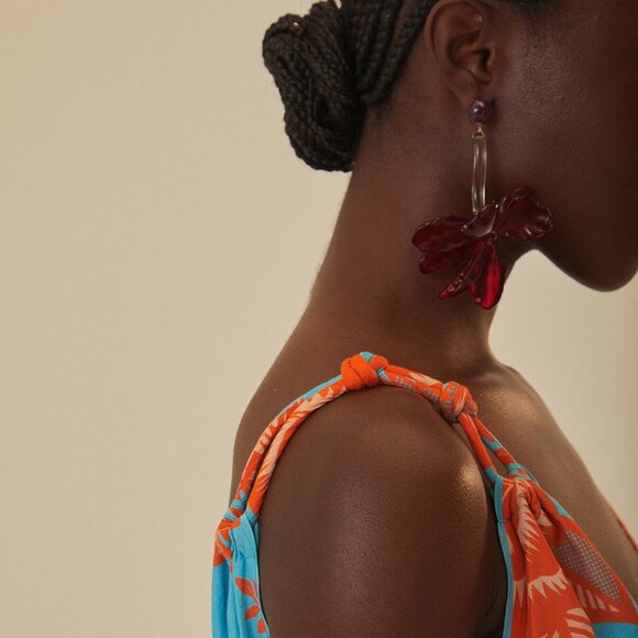 FARM RIO Mixed Lace Garden Midi Dress NWT - Picture 3 of 13